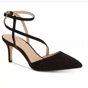 BLACK SUEDE POINTED SHOES 8.05